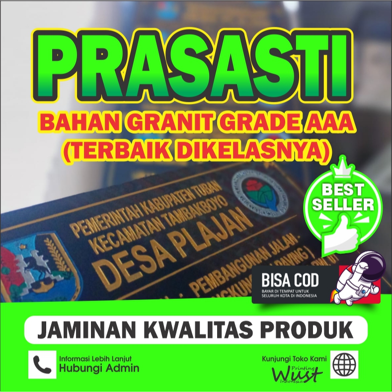 Prasasti Dana Desa - Prasasti Granito Hitam - Batu Nisan Prasasti Makam Granit Berkualitas