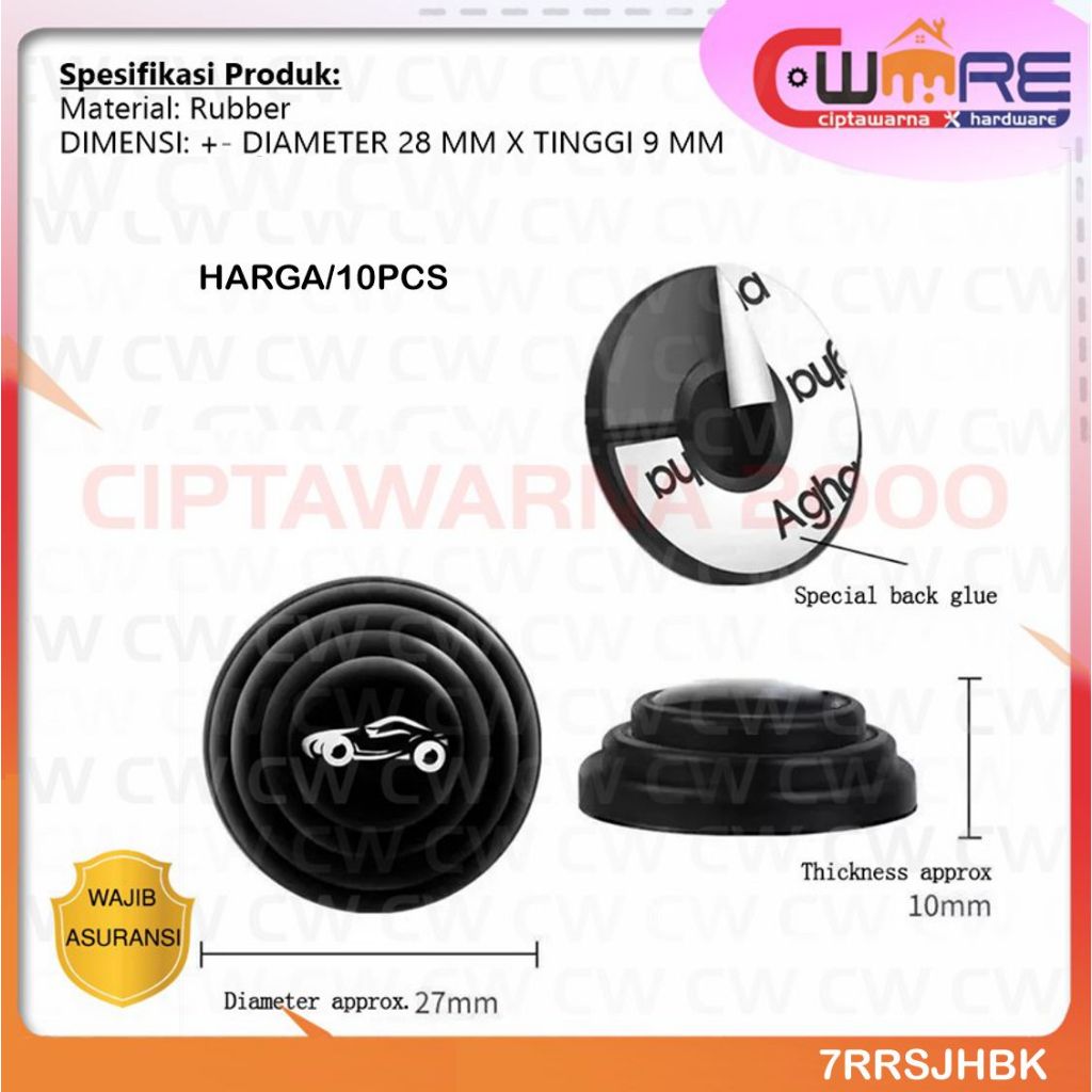 Rubber Anti Shock Door Karet Peredam Getaran Penahan Pintu Mobil – Cw2H