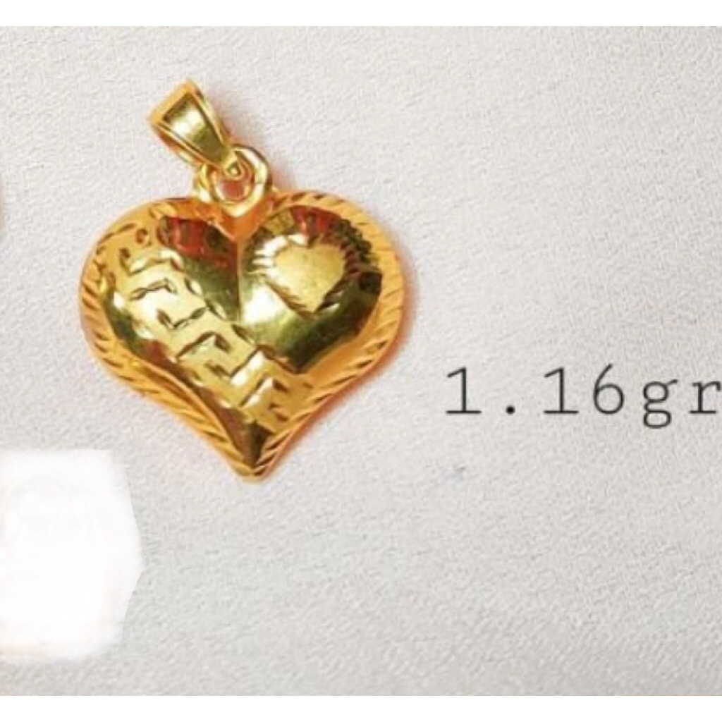 Liontin love besar emas asli kadar 700 / 16k