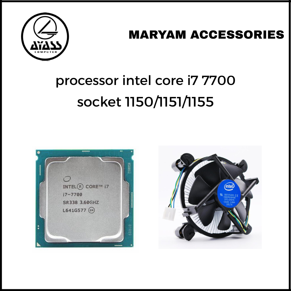 PROCESSOR CORE I7 7700 KABYLAKE GEN7 SOKET LGA 1151 - Fan Prosessor INTEL Original LGA 1155 / 1156 /