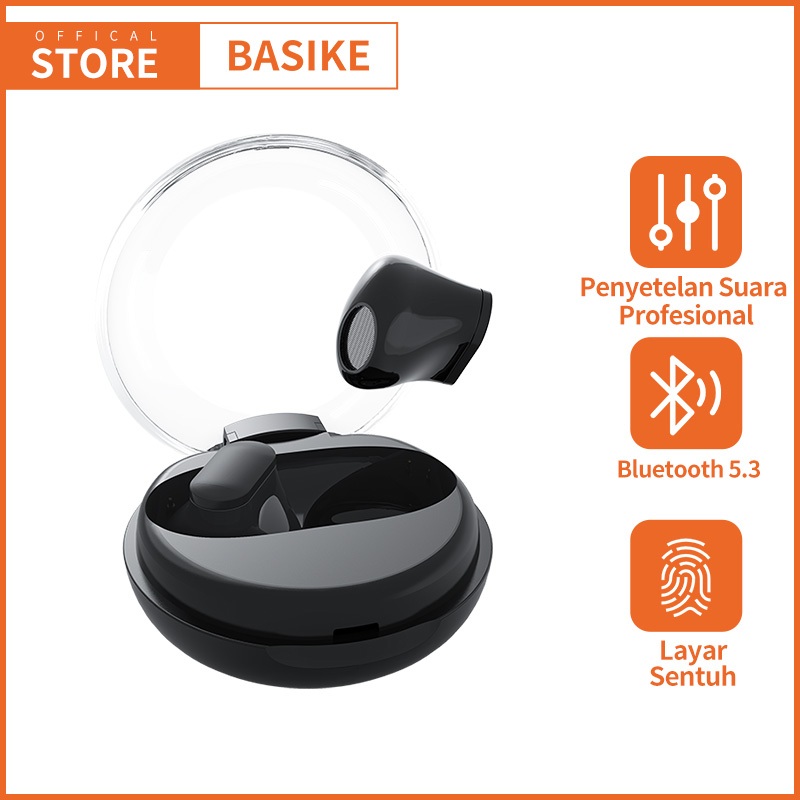 BASIKE Headset Bluetooth Gaming TWS Earphone Bluetooth Handsfree with Mic for iPhone Samsung xiaomi