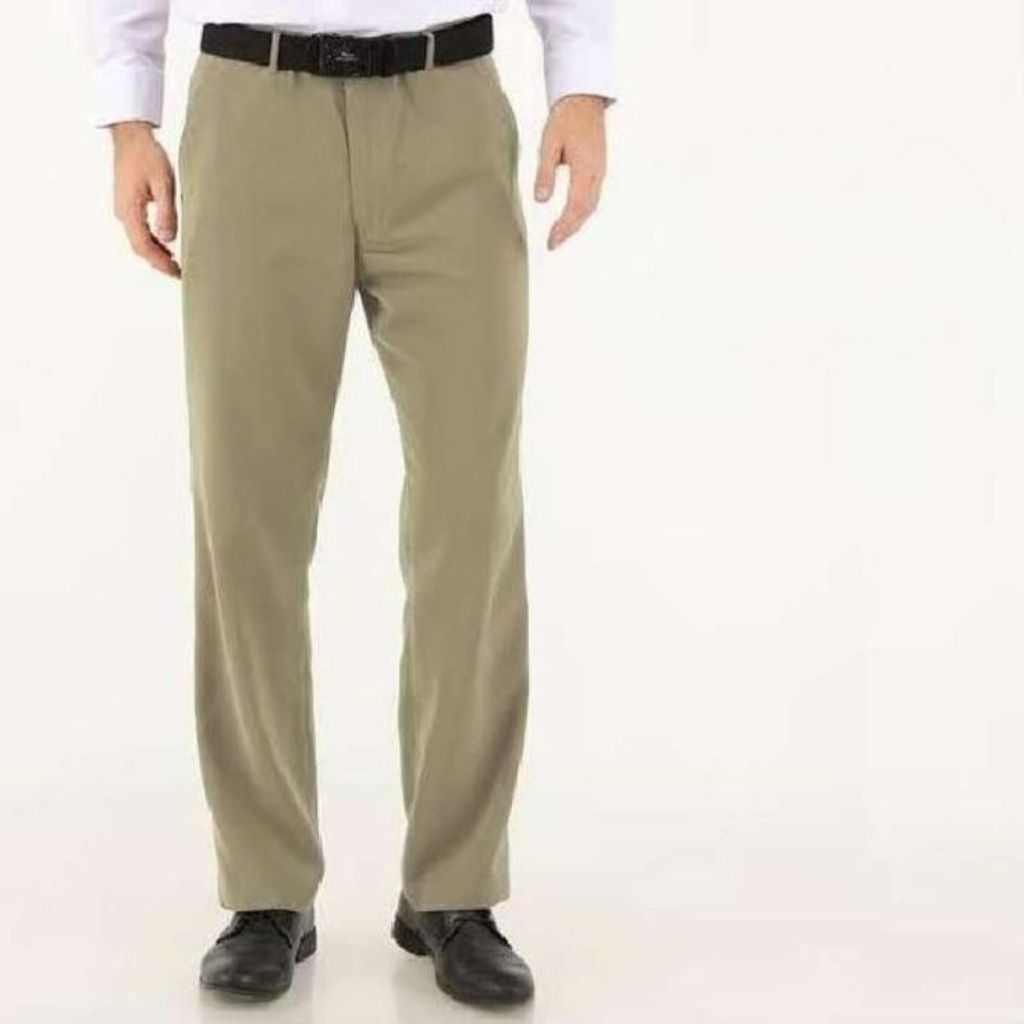 PANFAM - Celana Bahan Formal Pria - Celana Kain- Cream - Reguler Fit