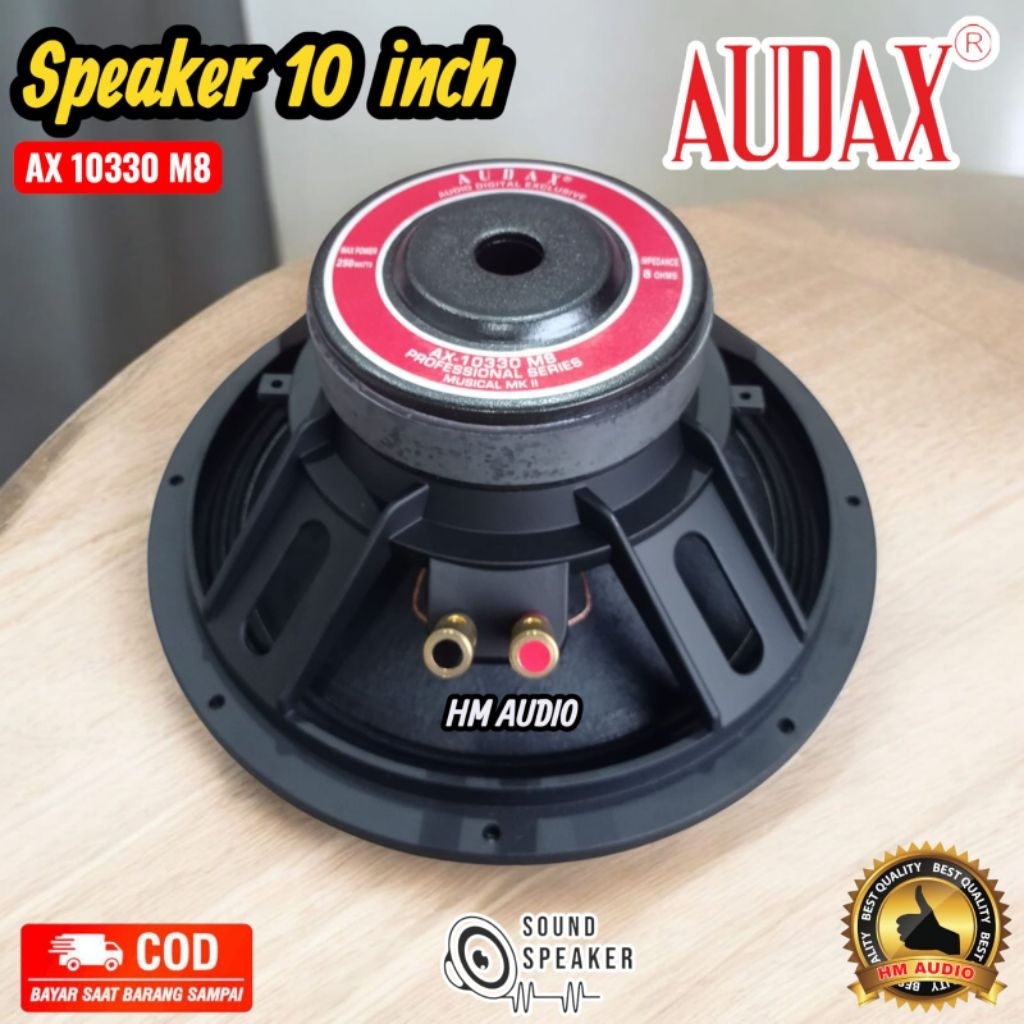 Speaker Audax 10 inch AX 10330 Rangka cor /babet Original