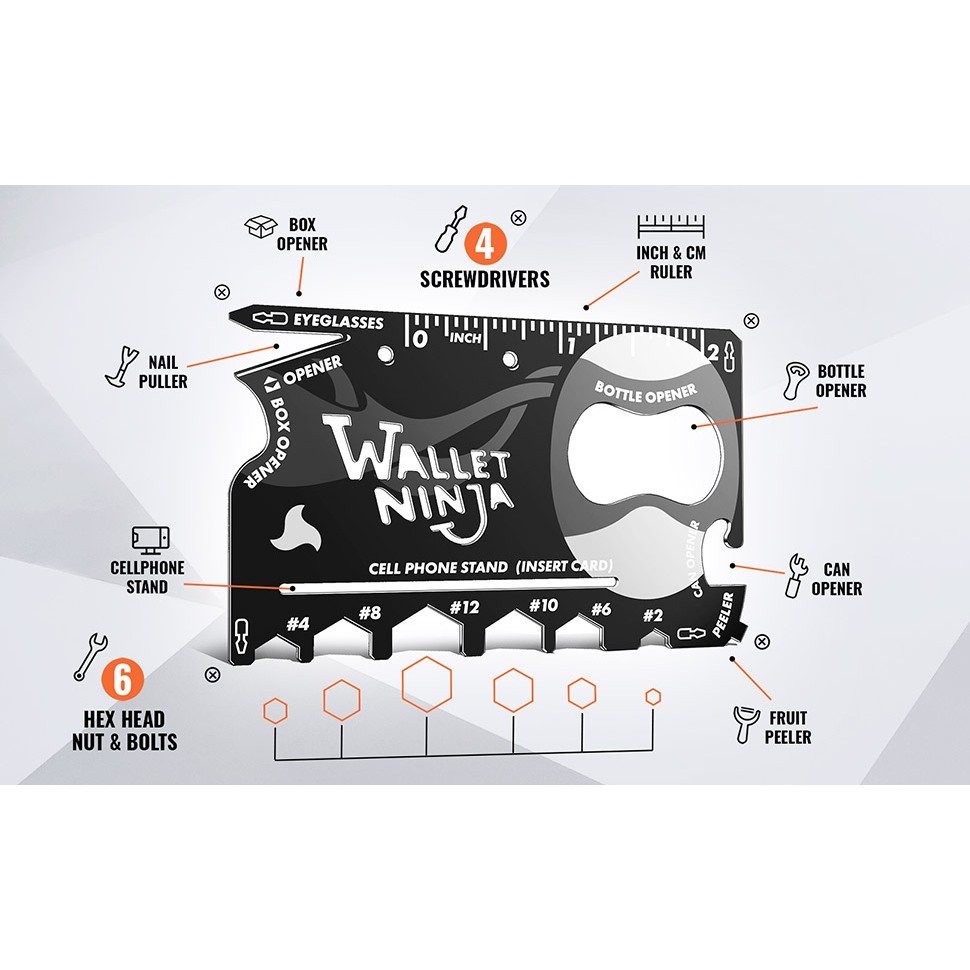 Wallet ninja card 18 in 1 serbaguna multifungsi