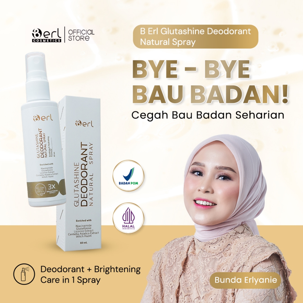 B ERL GlutaShine Deodorant Natural Spray