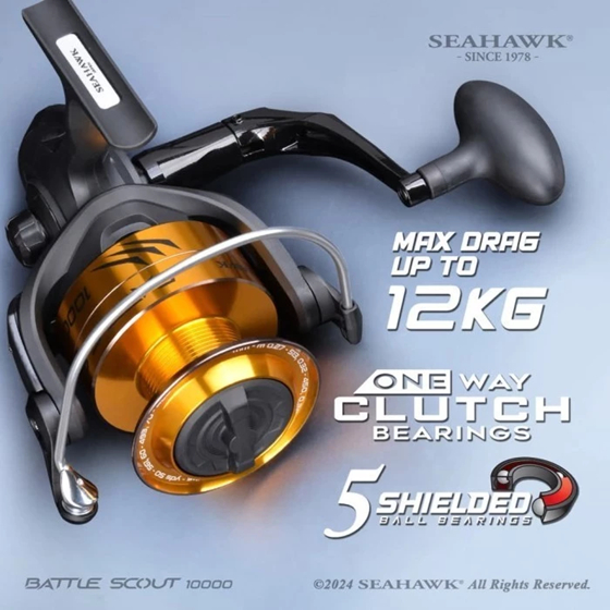 Reel Pancing Seahawk Battle Scout 8000. 12000