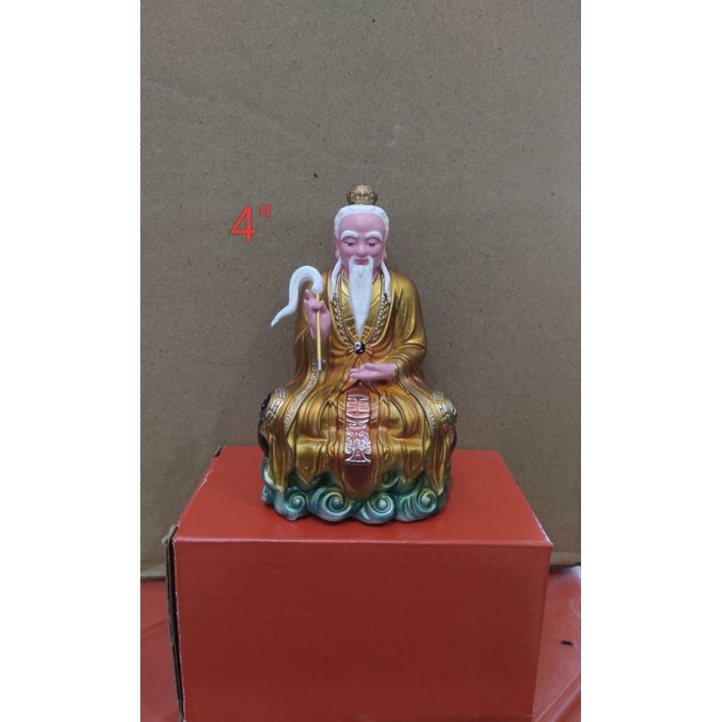 patung dewa tai siong / tai shang lau cin - fiber - 4 inch
