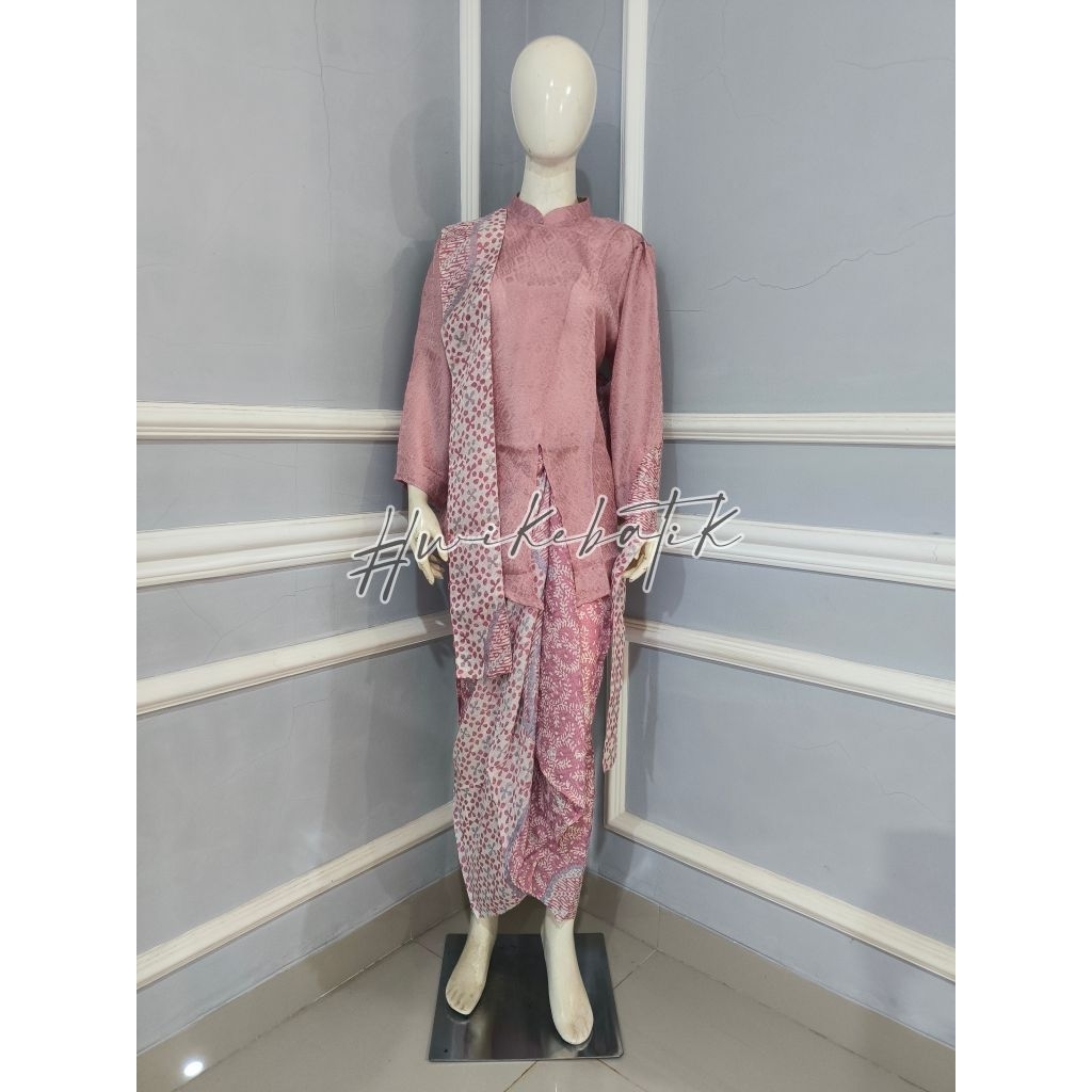 WIKE BATIK | SET JANGGAN ZALINA SELENDANG ROK LILIT | BATIK TRUSMI