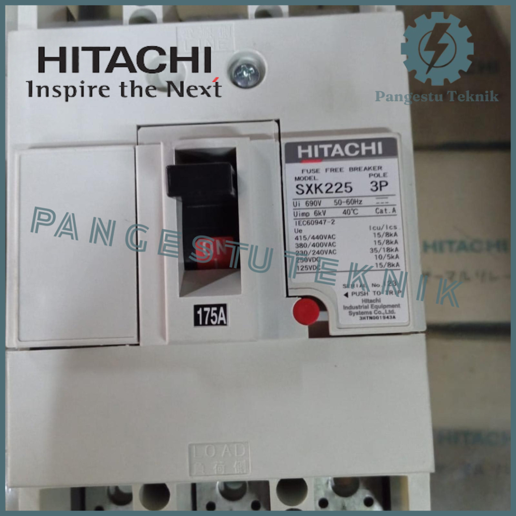 MCCB Breaker Hitachi 3P SXK-225 | Breaker 3 Pole SXK 225 S Series | Tersedia 125 150 175 200 225 Amp