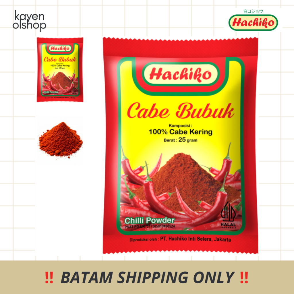 Hachiko | 25g | Cabe Bubuk, Chilli Powder