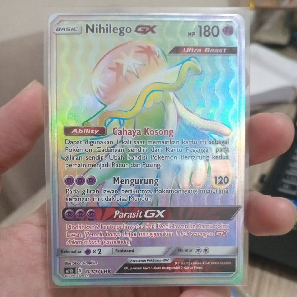 KARTU POKEMON NIHILEGO GX HR INDONESIA HOLO