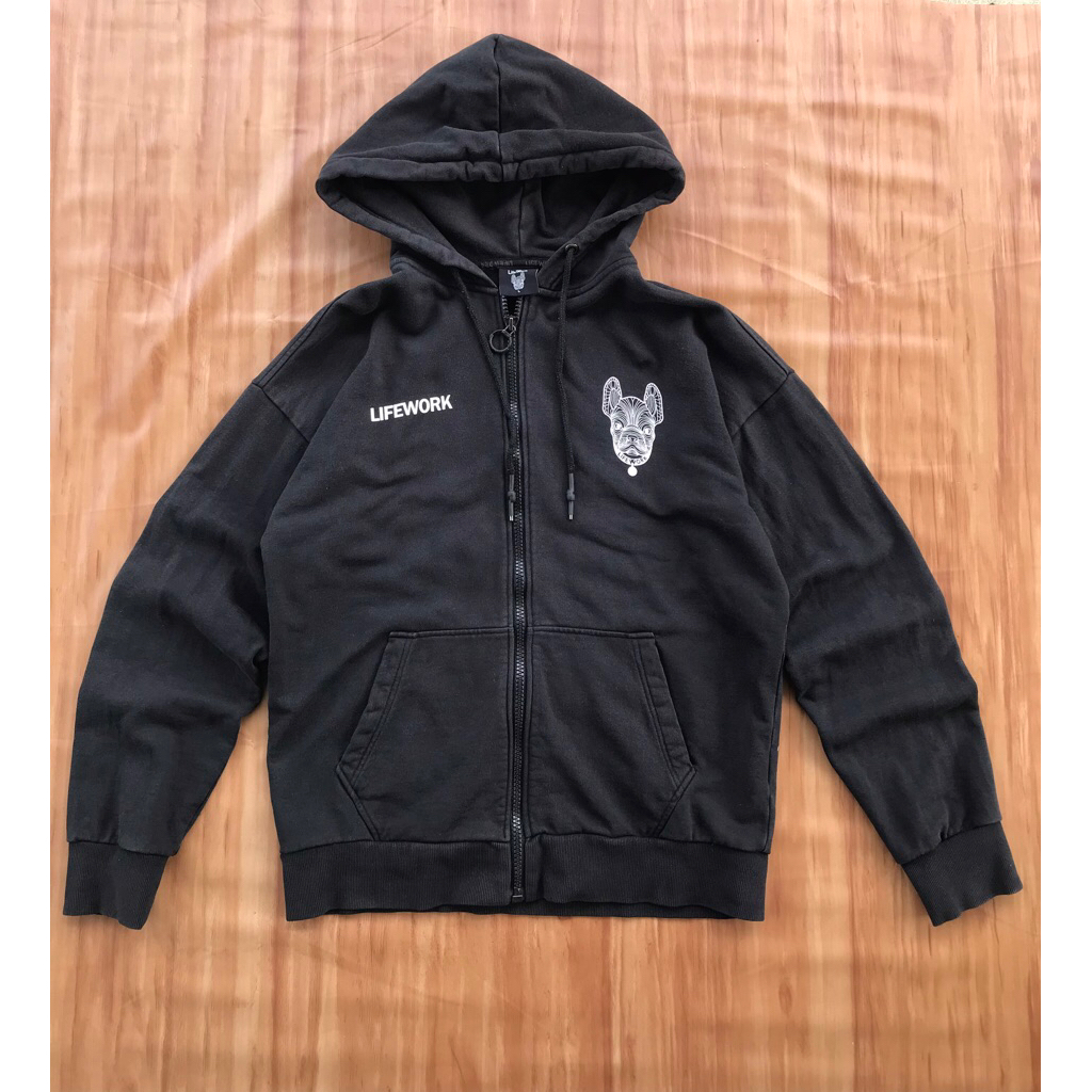 jaket hitam polos pria