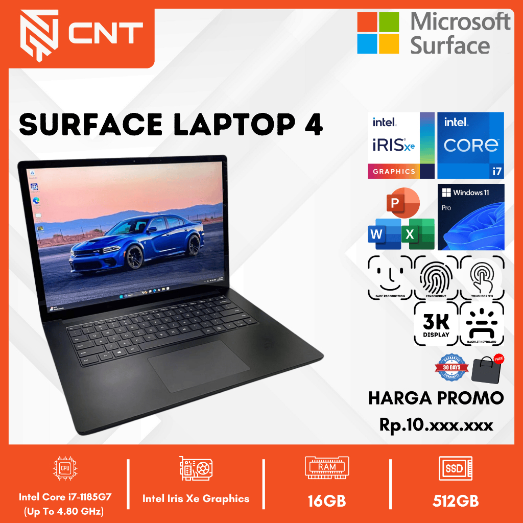 Microsoft Surface Laptop 4 core i7-1185G7 (16/512GB) Laptop Ultrabook Touchscreen