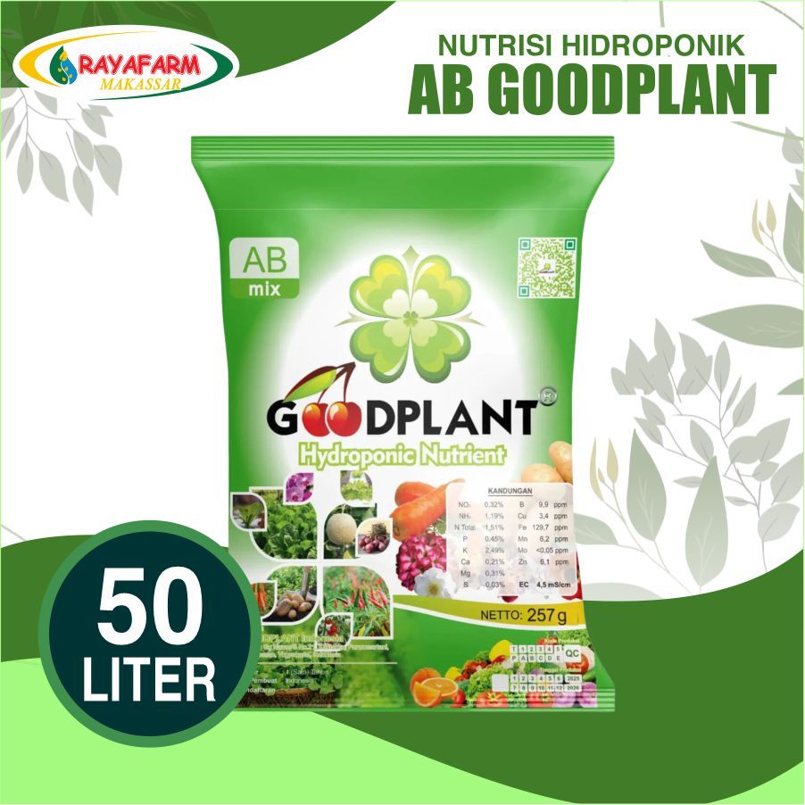 Nutrisi Hidroponik AB Mix Goodplant Sayuran Daun 50 Liter