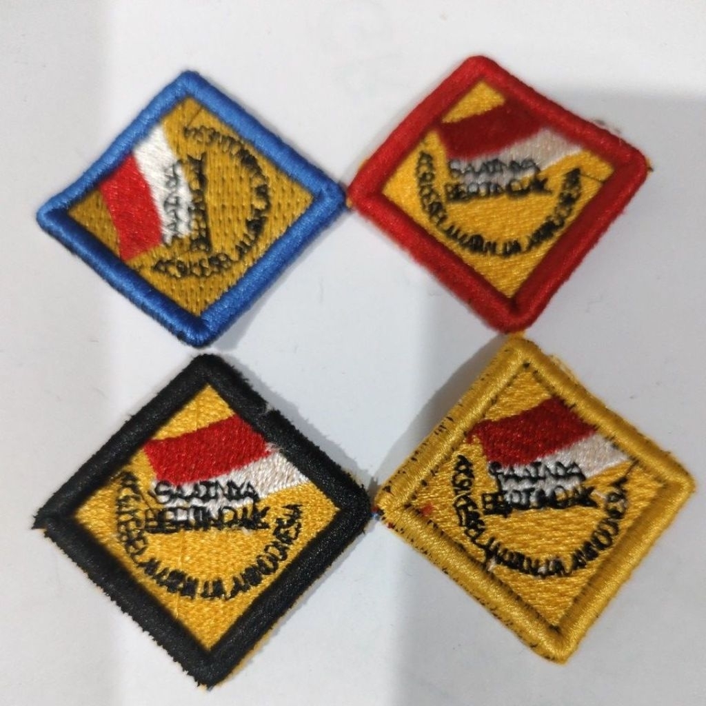 Pin saatnya bertindak Bordir timbul untuk atribut Dishub