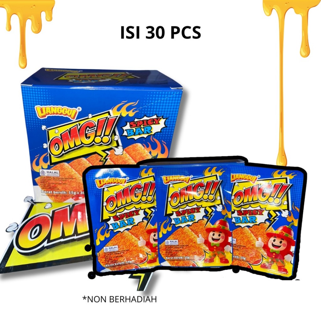 OMG Dried Konjac / Sticky Bean Roll / Finger Strip Snack Pedas/Lumpia Skin/ Spicky Bar/Snack Chips