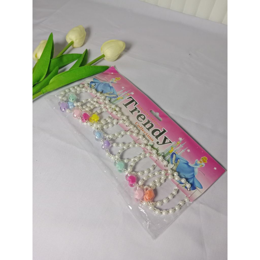 12 PCS GELANG ANAK LOVE KACA