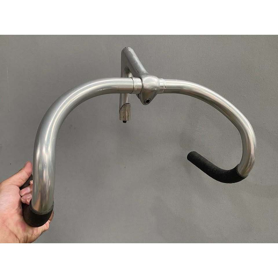 Barset Nitto NJS, Trackbar Nitto b123 duralium NJS 380 mm (bahan alloy) & Quilstem Nitto Jaguar 90