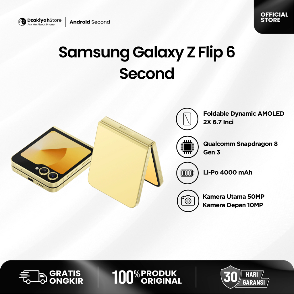 SAMSUNG GALAXY Z FLIP 6 SECOND BERGARANSI