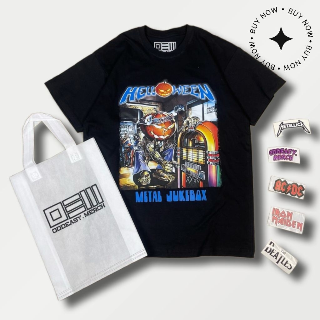 Kaos Pria / T-Shirt Pria Helloween Metal Jukebox Full Tag