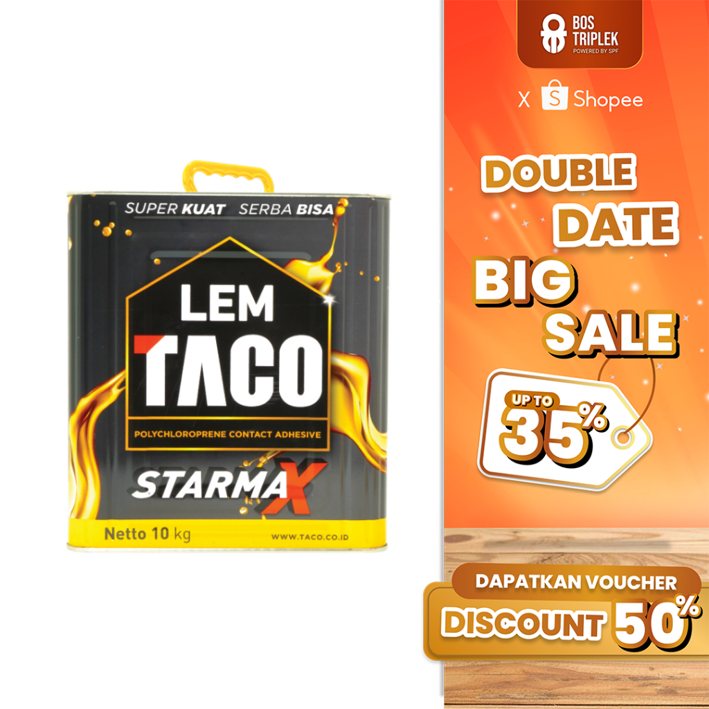 Taco Lem Starmax Kuning 10kg Lem Kuning HPL Karpet Kayu Vinyl