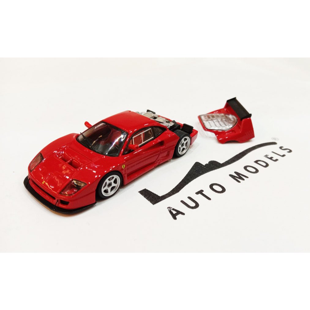 Stance Hunters Ferrari F40 LM Red Body with Silver Reels Model Car