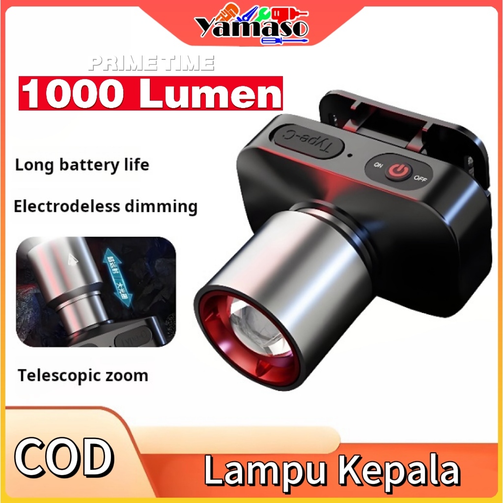 COD Headlampu Senter kepala super terang anti air lampu senter super terang  headlamp outdoor senter