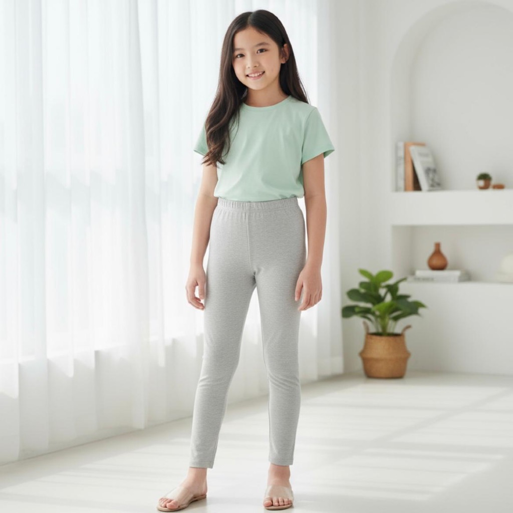 Legging Kaos Rayon Anak Usia 5 - 15 Tahun / Legging Anak Perempuan