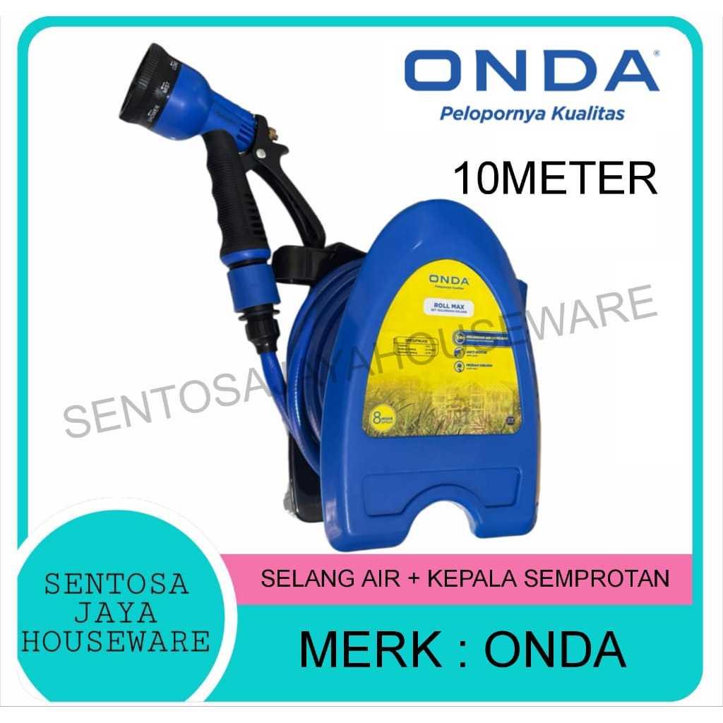 ORIGINAL ONDA SET SELANG AIR + KEPALA SEMPROTAN AIR 10METER / SELANG AIR 10METER DENGAN KEPALA JET