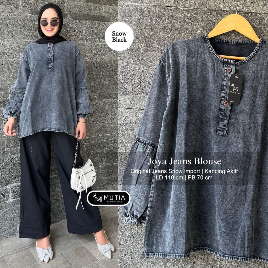 JOYA JEANS BLOUSE (ATASAN JEANS JUMBO) MUTIA