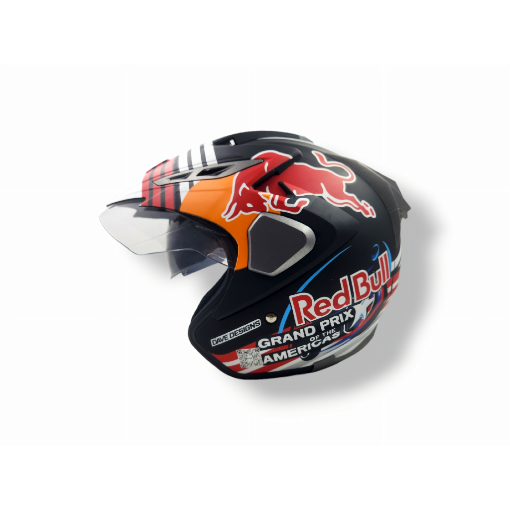 Force Helmet F02 Motif Red Bull SNI Size M L XL