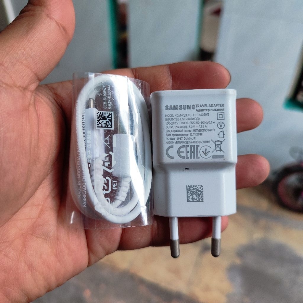 Charger samsung A03 1.55A  7.8W bawaan copotan