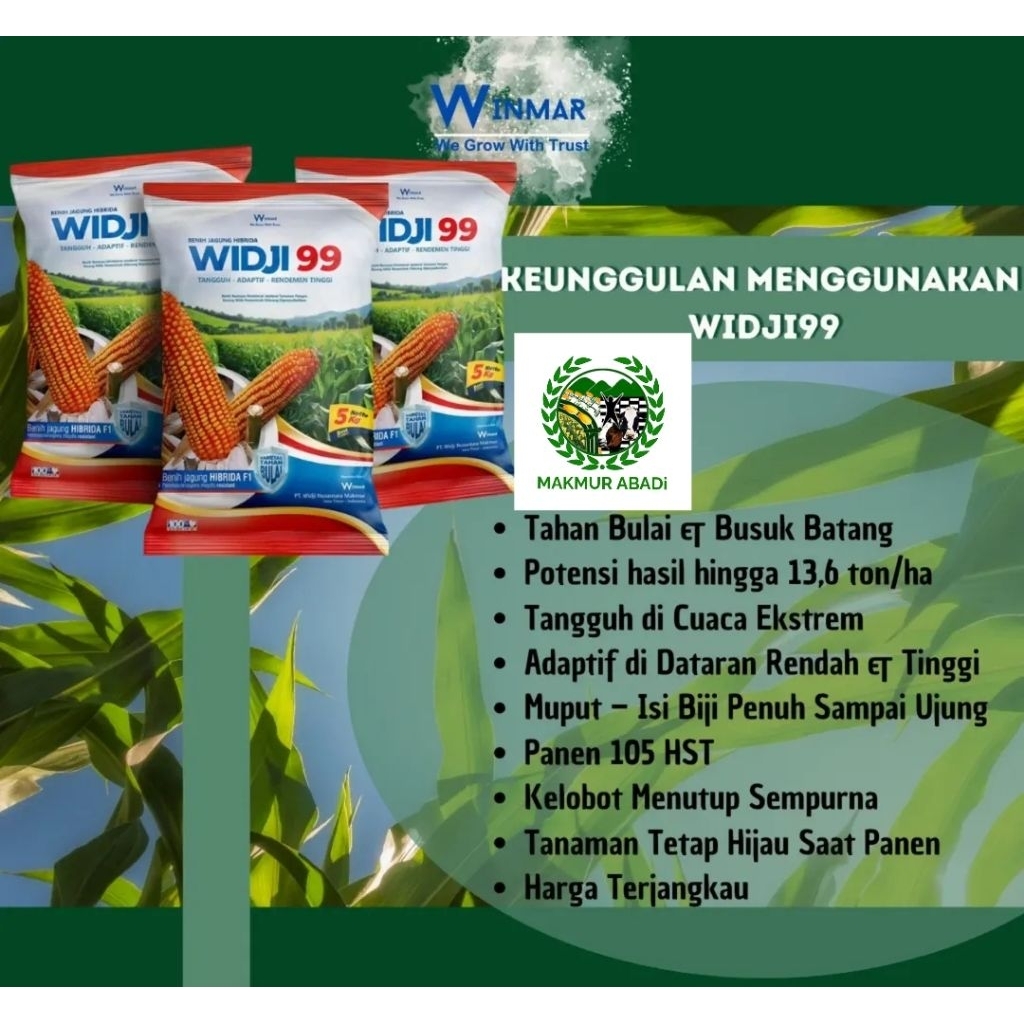benih jagung hibrida widji 99 kemasan 5kg