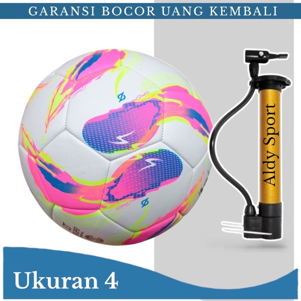 BOLA SEPAK UKUR 4 | BONUS POMPA BOLA SEPAK SSB EMPUK BERKUALITAS