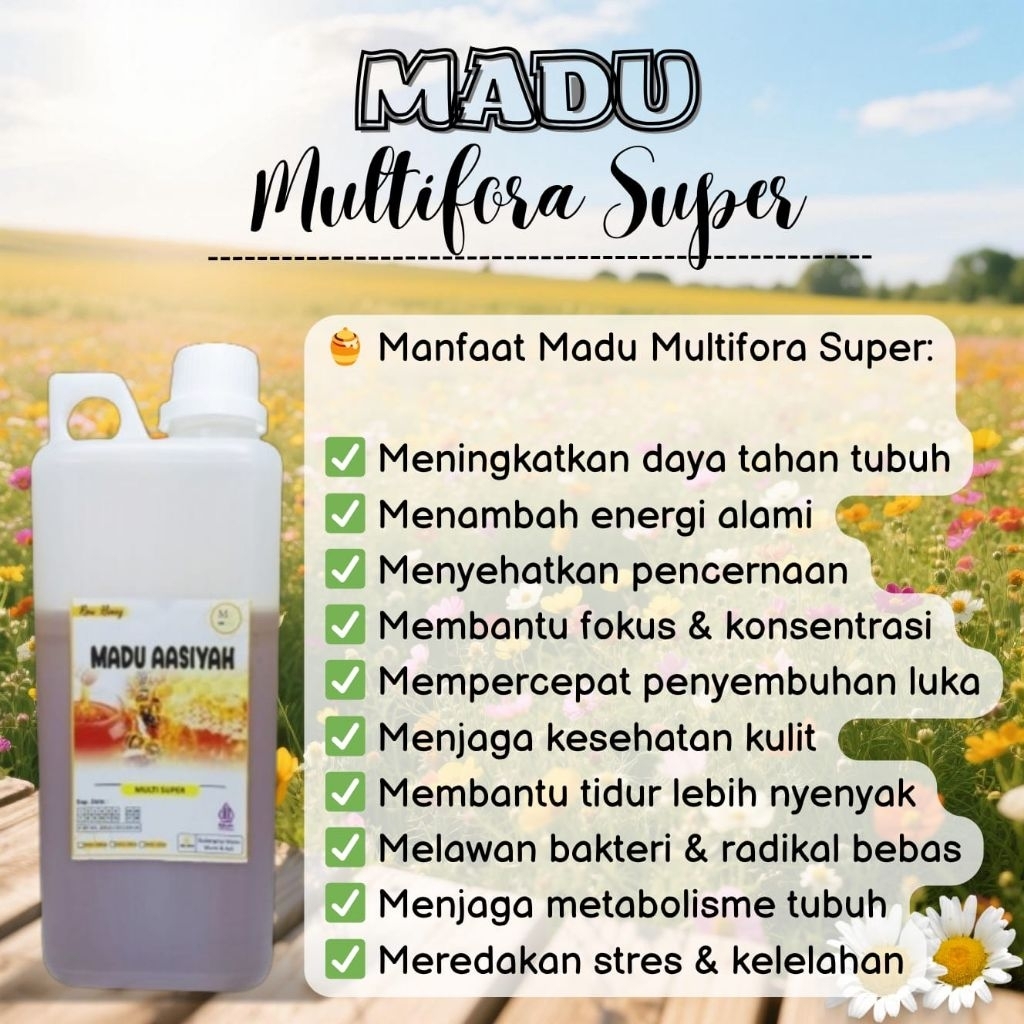 Madu Multifora Super - Madu Aasiyah Raw Honey