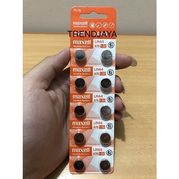 BATERAI LR 44 / LR44 MAXELL 1,5V ORIGINAL