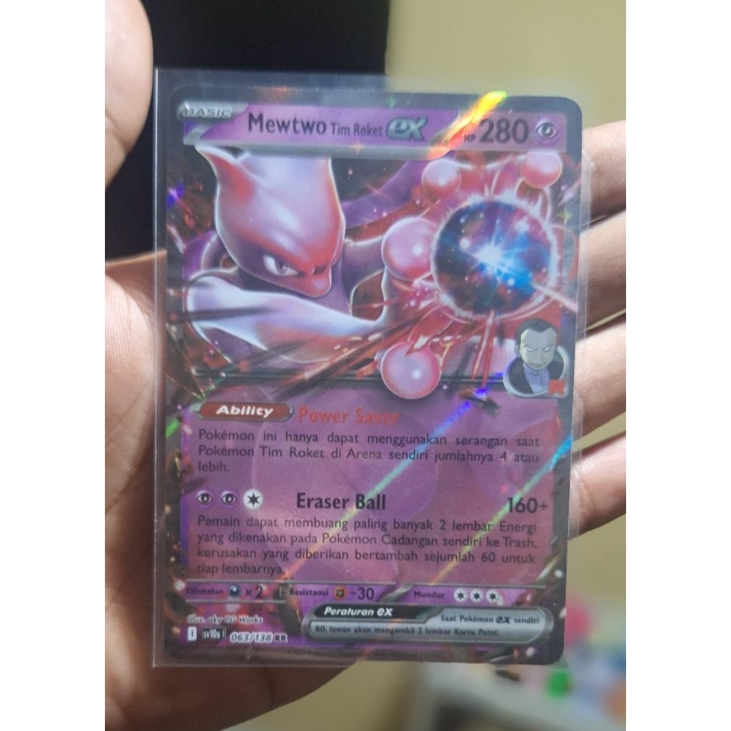 Pokemon TCG Mewtwo Tim Roket Ex RR