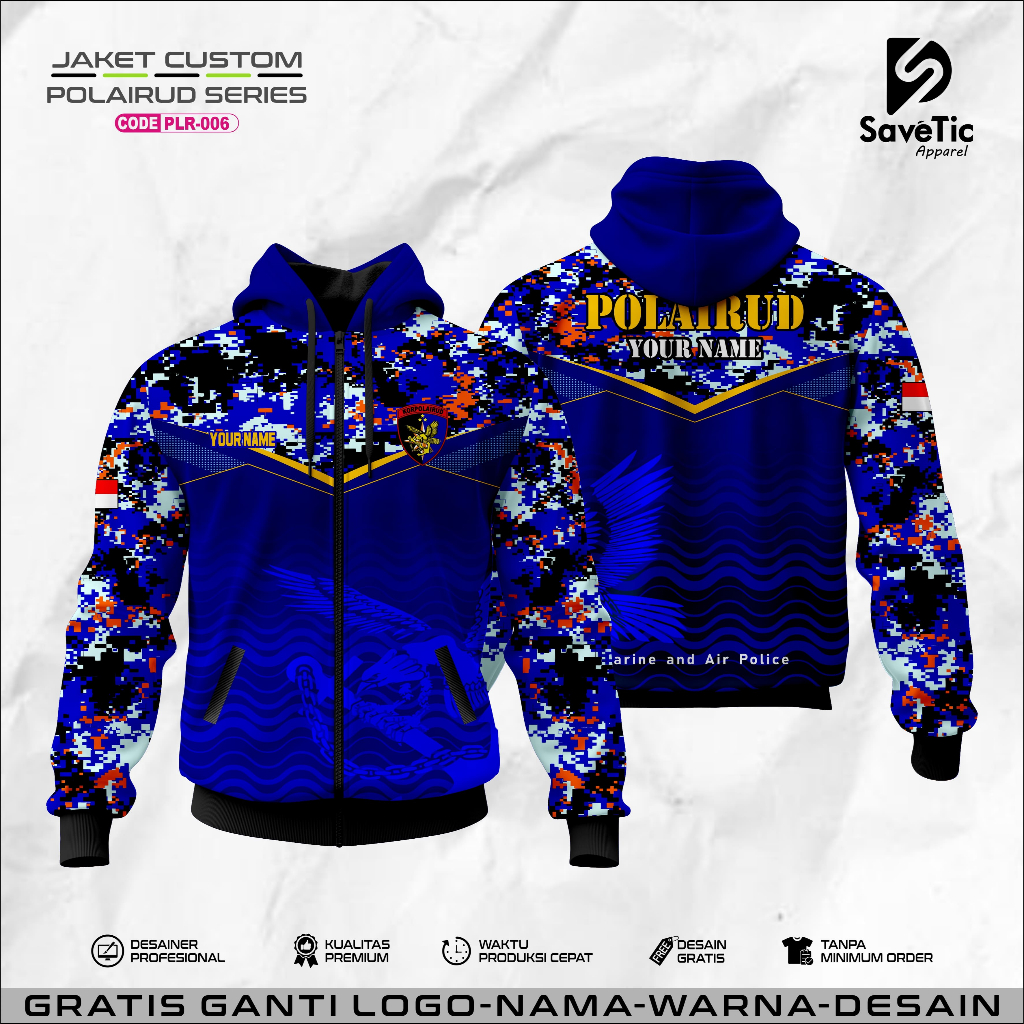 Jaket POLAIRUD Full Printing Sublim Custom / Hoodie/Tracktop/Bomber/army/loreng