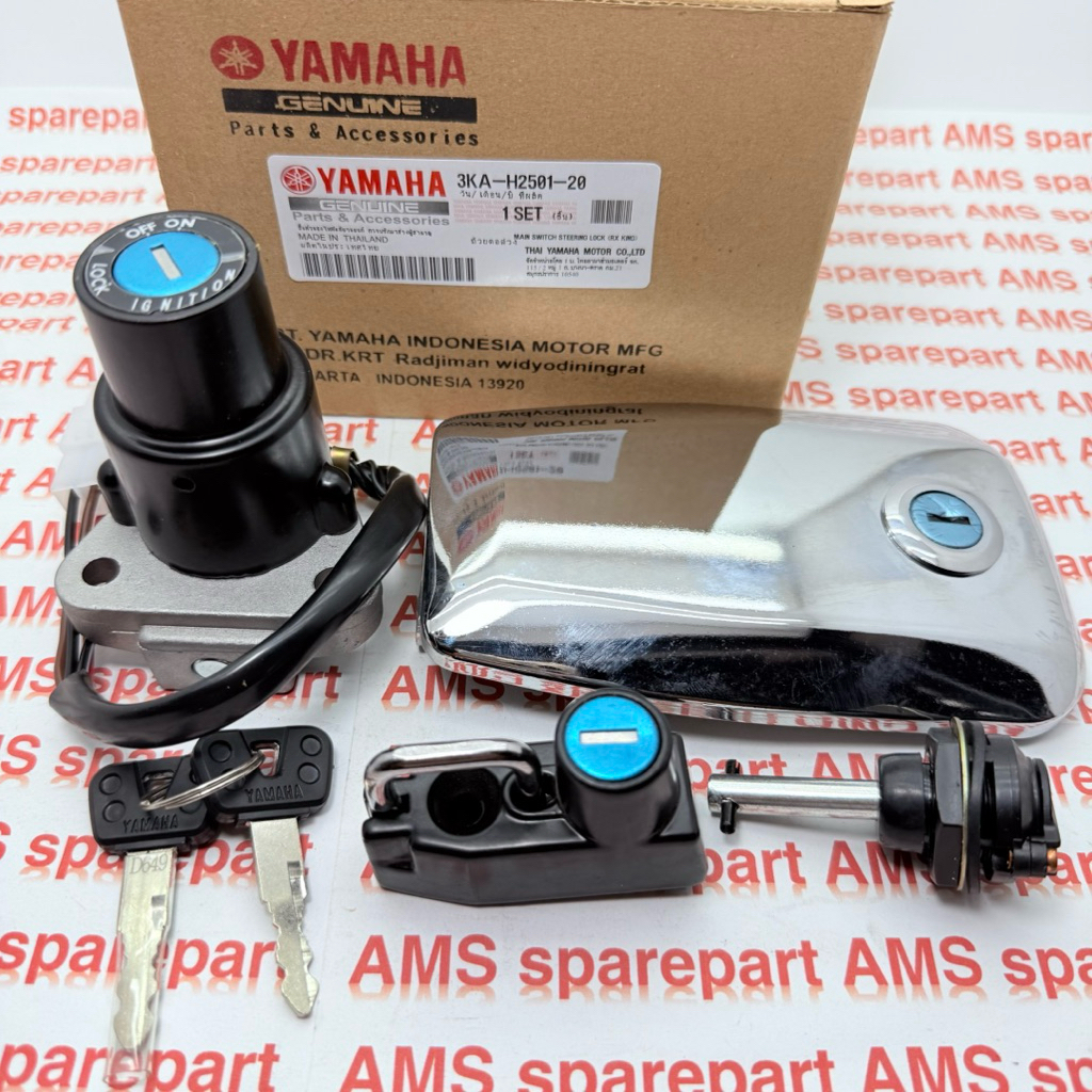 KUNCI KONTAK 1 SET YAMAHA RX KING RX KING NEW 1KUNCI UTK 4 LUBANG 3KA-H2501-20 THAILAND