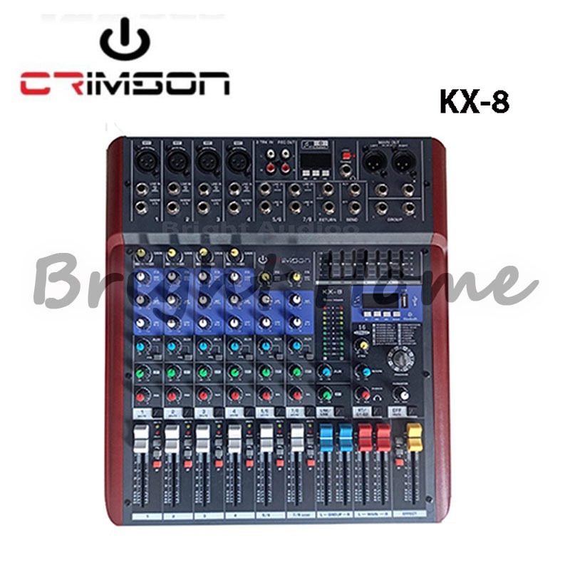 CRIMSON KX-8 Mixer Audio 8 Channel 4 Channel input mono 2 Channel input stereo