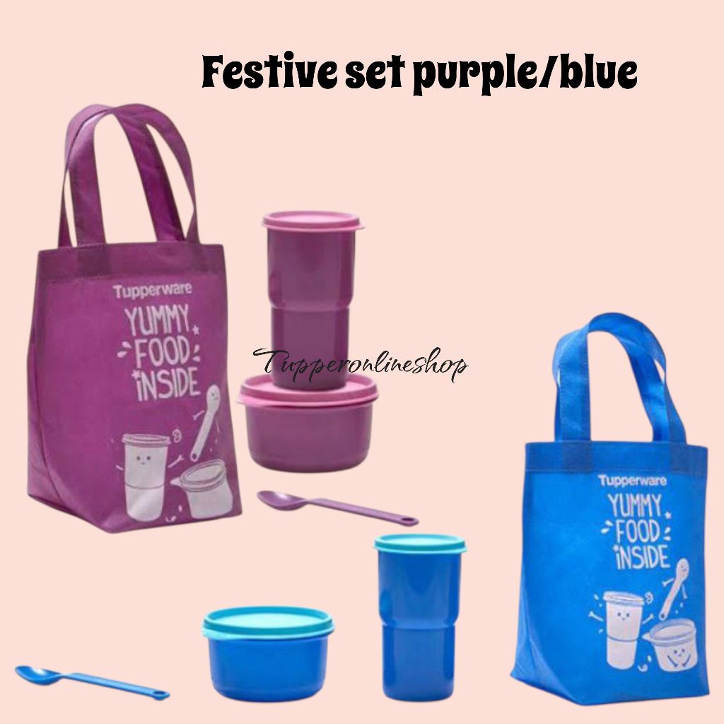 Festive set tupperware/ tempat makan anak tupperware
