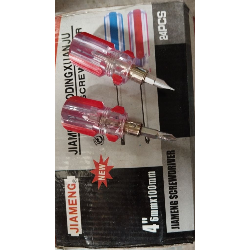 obeng cebol bolak balik magnet (+) (-)