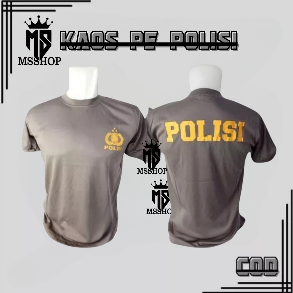 KAOS PE POLRI COKLAT POLISI