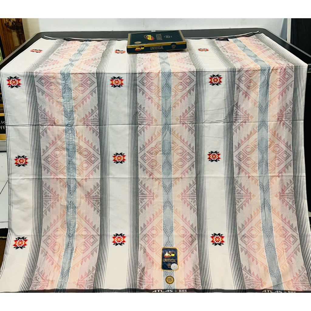 Sarung Atlas Universal Jaguard Motif Songket Timbul Rayon