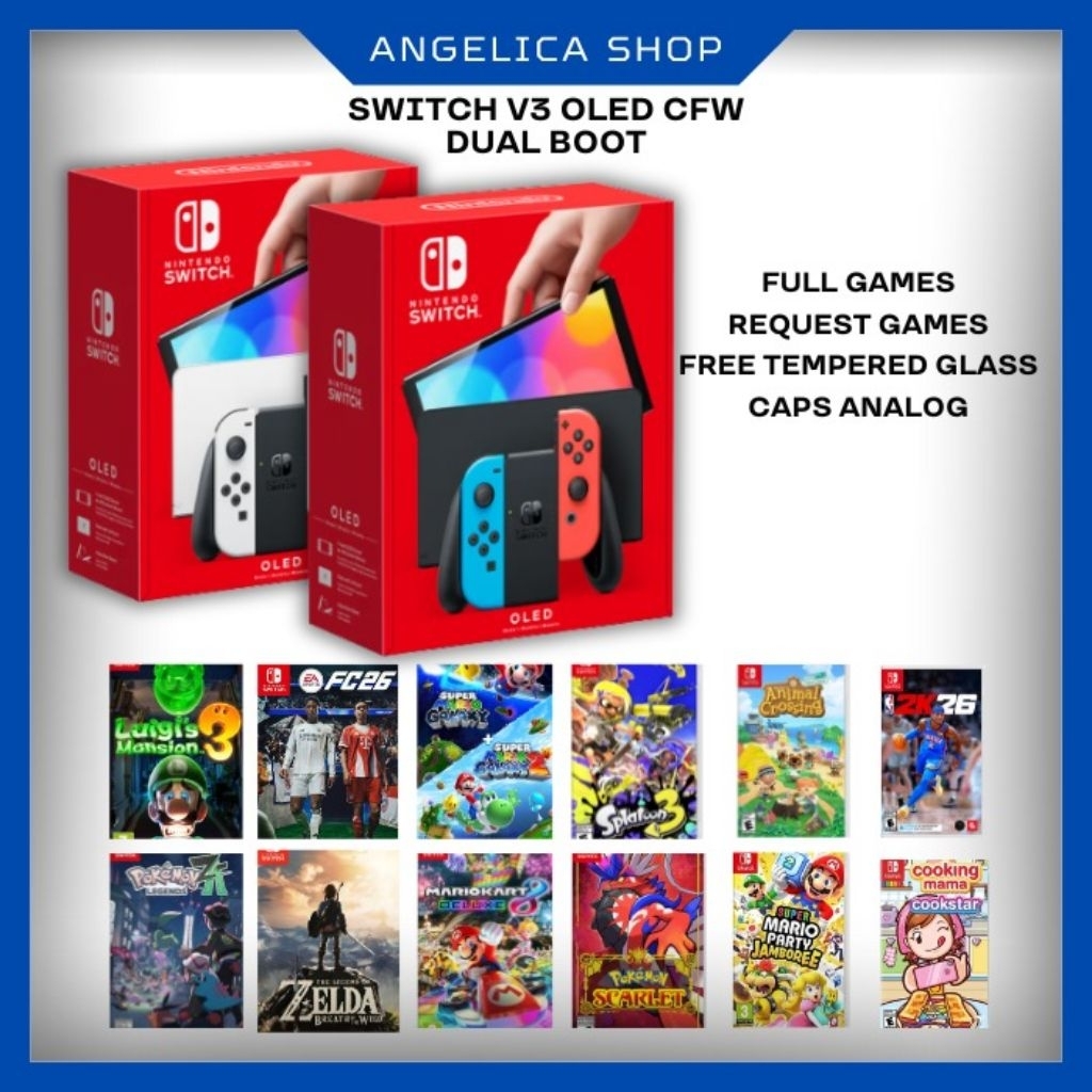 Nintendo Switch Oled V3 CFW Full Game (NEW ORI)
