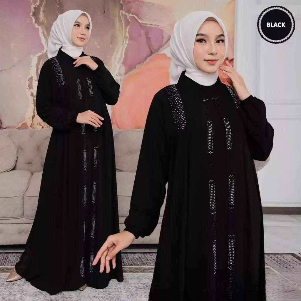 Tamara Gamis Muslimah dengan Model Simple Elegan dan Kekinian Bahan Crinkle Air Flow