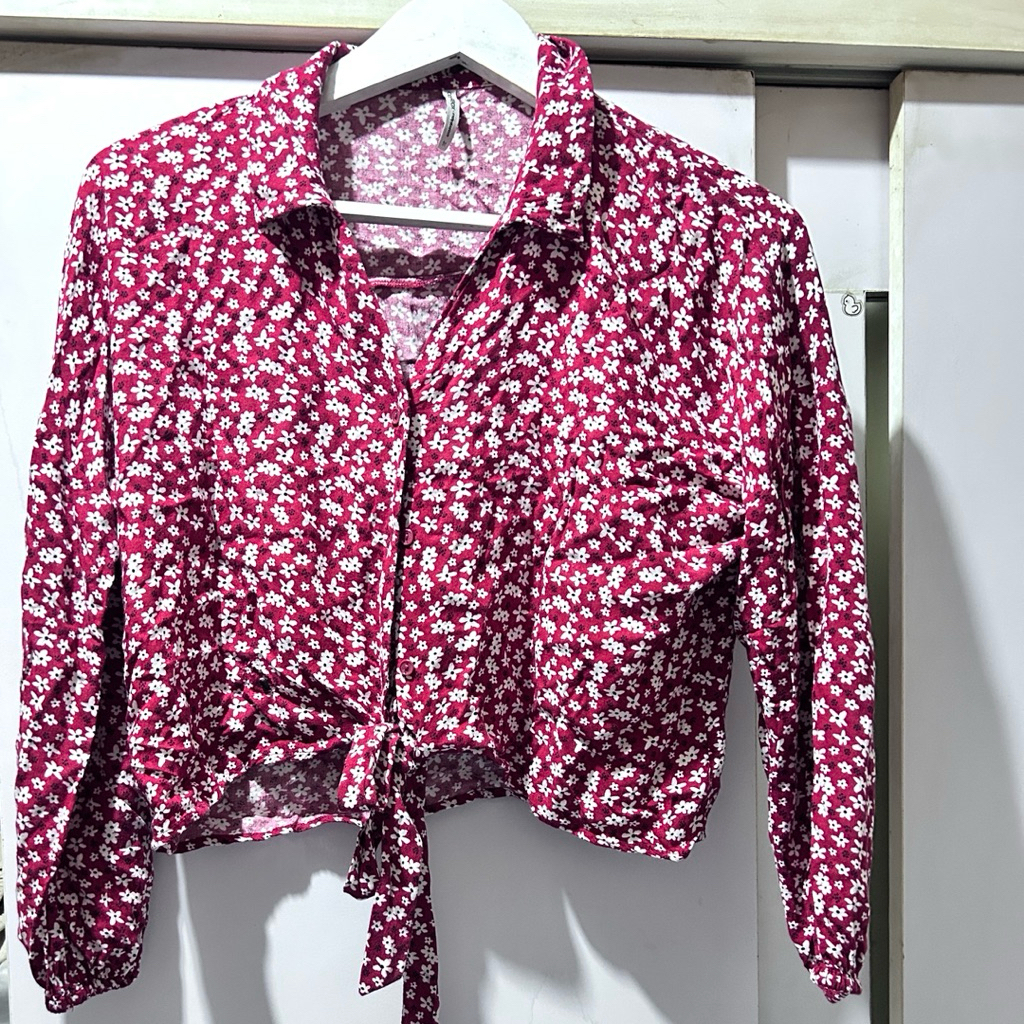 [PRELOVED] COLORBOX Kemeja Crop Top Size M