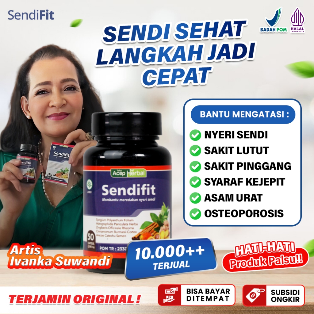 Site Herbal - Vitamin Herbal Untuk Persendian Otot & Sendi Tulang SendiFit 50 Capsul Original BPOM