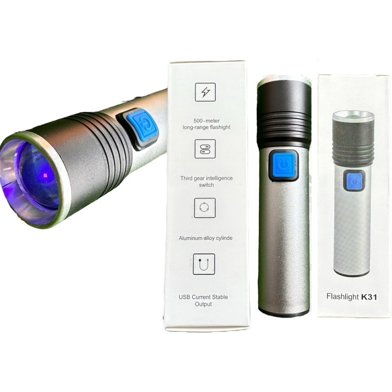 Senter UV /  Senter Ultraviolet / UV Rechargeable Portable light 395nm