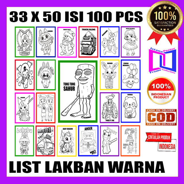 Mainan viral pasar malam styrofoam lukis paket grosir isi 100 lembar